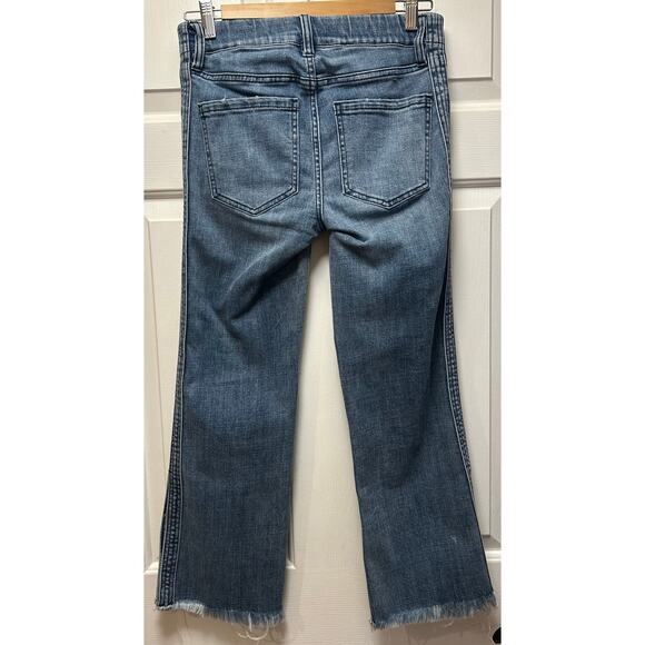 Liverpool Los Angeles Cropped Flare Frayed Hem Split Hem Jeans, Size 2/26 - Picture 5 of 10